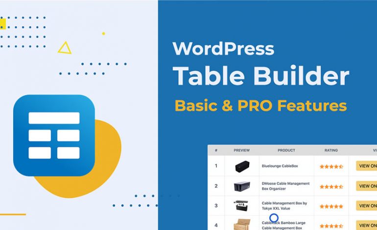 wp table builder table for wordpress